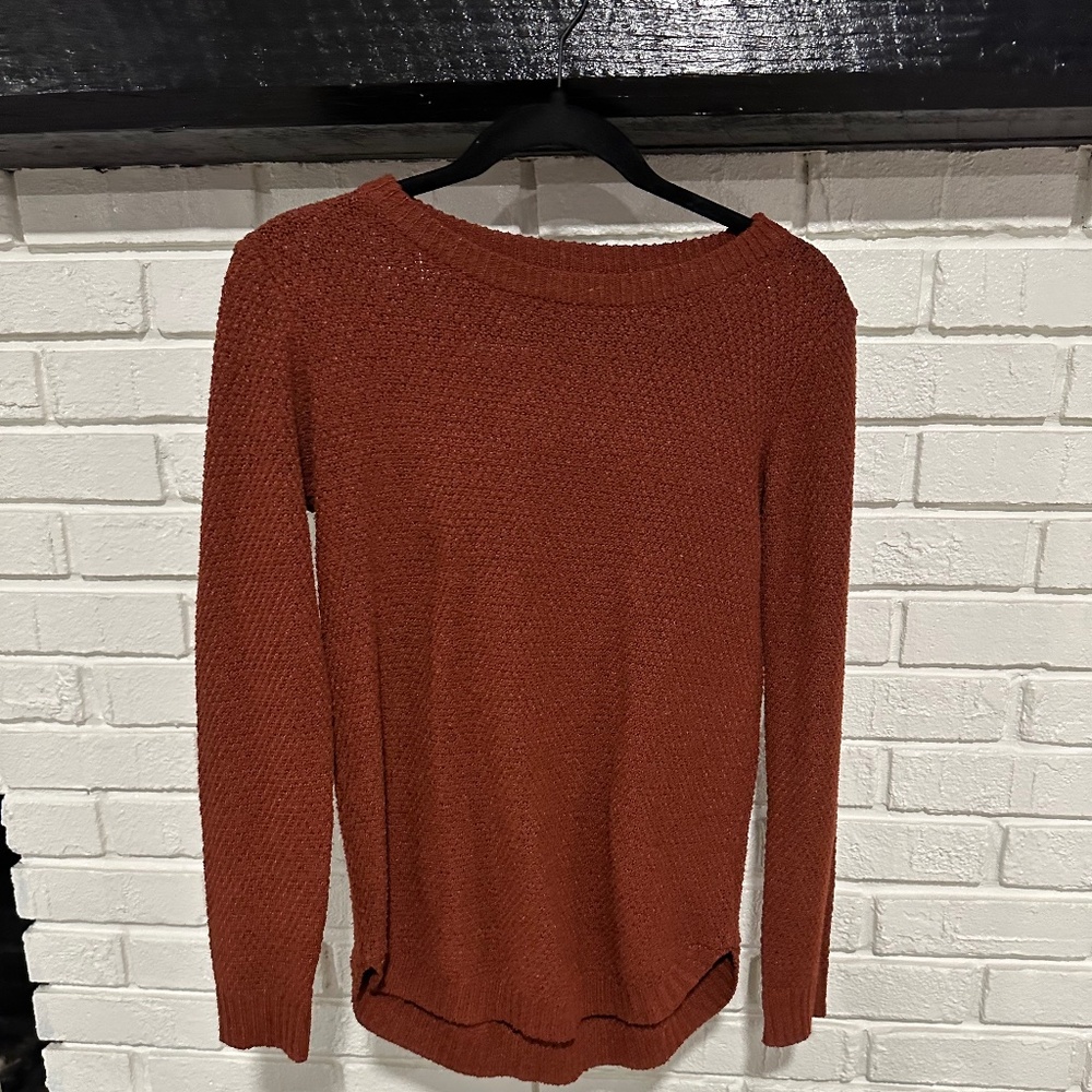 Pink clover crew neck sweater